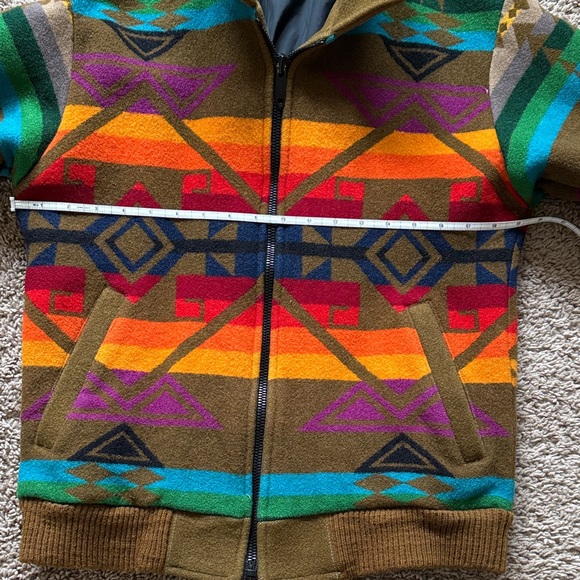 Pendleton Multicolor Geometric Zip-Up Sweater Jacket - Picture 3 of 7